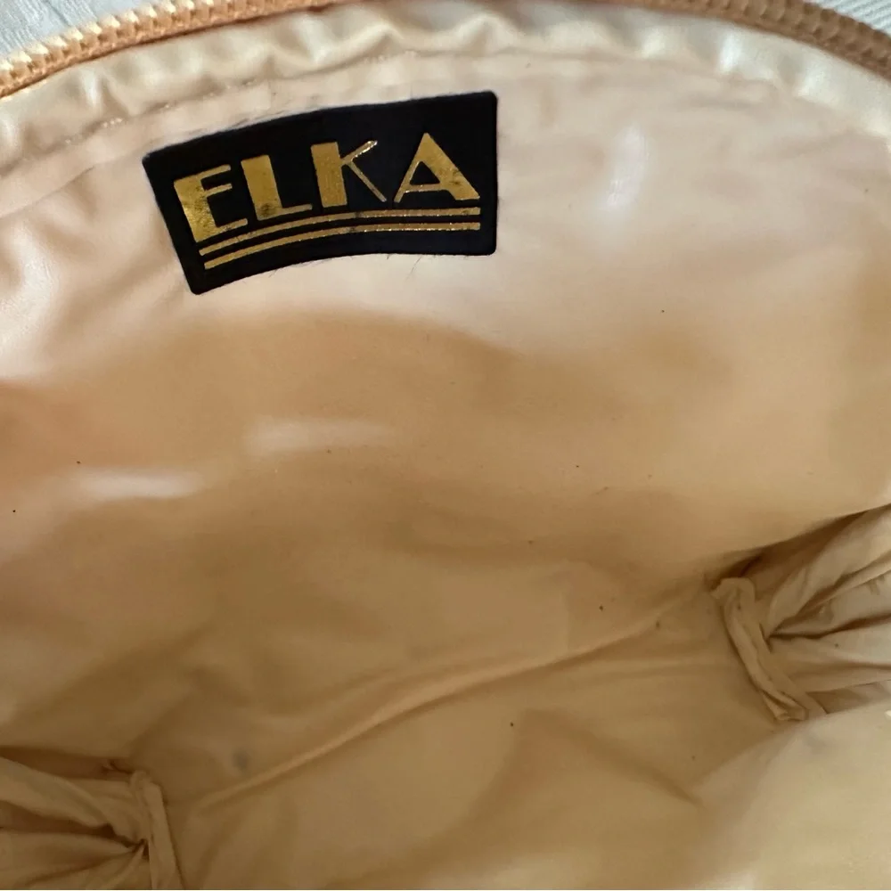 ELKA Vintage Set of 2 Map Print Travel Cosmetic Bags